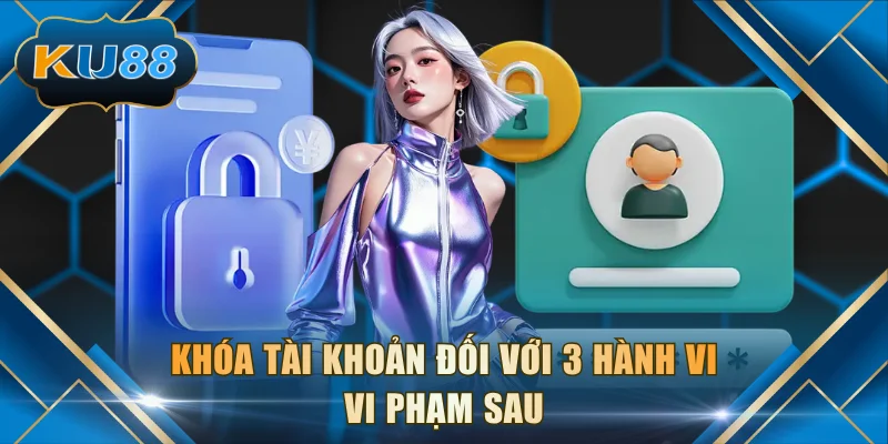 Khóa tài khoản đối với 3 hành vi vi phạm sau